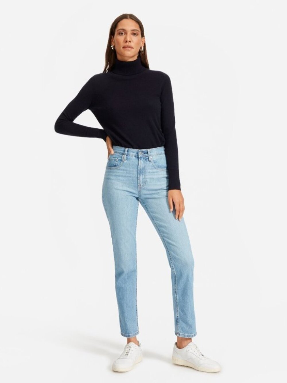Everlane The Cheeky Jean Size 23 Ankle High Rise Straight Leg Denim NWT